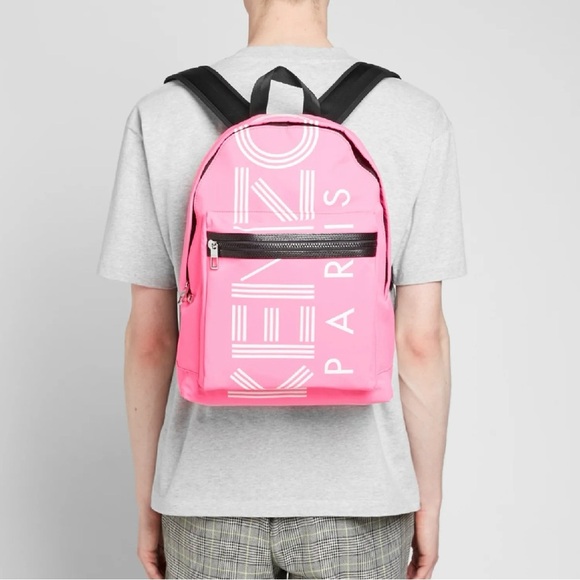 Kenzo Handbags - Kenzo Paris Logo Pink Backpack